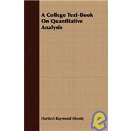 A College Text-book on Quantitative Analysis