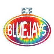 Blue 84 Tie Dye Oval Sticker