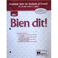 Bien dit! Grammar Tutor for Students of French Level 1A-3