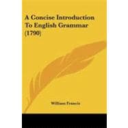 A Concise Introduction to English Grammar