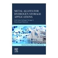 Metal Alloys for Hydrogen Storage Applications,9780443290626