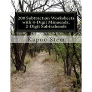 200 Subtraction Worksheets With 4-digit Minuends, 2-digit Subtrahends