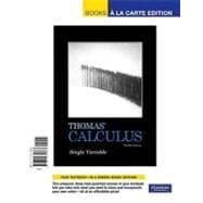 Thomas' Calculus, Single Variable, Books a la Carte Edition