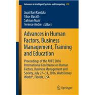Advances in Human Factors, Business Management, Training and Education