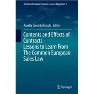 Contents and Effects of Contracts-lessons to Learn from the Common European Sales Law