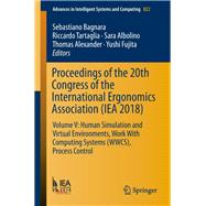 Proceedings of the 20th Congress of the International Ergonomics Association 2018