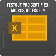 TestOut Pro Certified:  Microsoft Excel