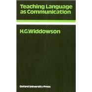 Teaching Language As Communication