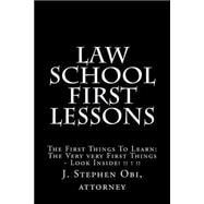 Law School First Lessons
