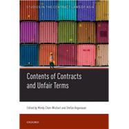 Contents of Contracts and Unfair Terms