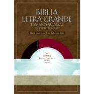 RVR 1960 Biblia Letra Grande Tamaño Manual con Referencia, negro/borgoña símil piel