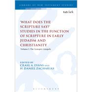 'What Does the Scripture Say?' Studies in the Function of Scripture in Early Judaism and Christianity, Volume 1 Volume 1: The Synoptic Gospels