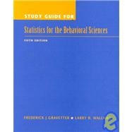 Study Guide for Statistics for the Behavioral Sciences