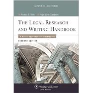 Legal Research and Writing Handbook A Basic Approach for Paralegals,9781454840817