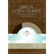 RVR 1960 Biblia Letra Grande Tamaño Manual con Referencia, marrón oscuro/bronceado símil piel