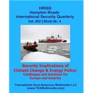 Security Implications of Climate Change & Energy Policy