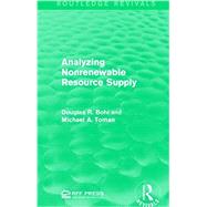 Analyzing Nonrenewable Resource Supply
