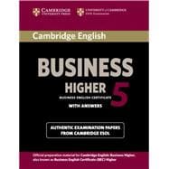 Cambridge English Business 5 Higher Student's Book With Answers
