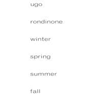 Ugo Rondinone winter, spring, summer, fall