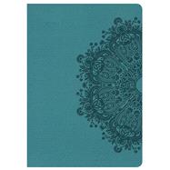 HCSB Large Print Compact Bible, Teal LeatherTouch