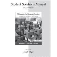 Student Solutions Manual for Mathematics for Elementary Teachers