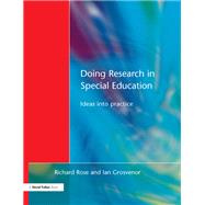 Doing Research in Special Education: Ideas into Practice
