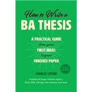 How to Write a Ba Thesis