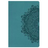 HCSB Large Print Personal Size Bible, Teal LeatherTouch