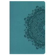 HCSB Large Print Personal Size Bible, Teal LeatherTouch, Indexed