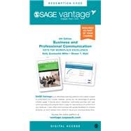 SAGE Vantage: Business and Professional Communication: KEYS for Workplace Excellence