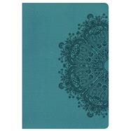 HCSB Large Print Ultrathin Reference Bible, Teal LeatherTouch