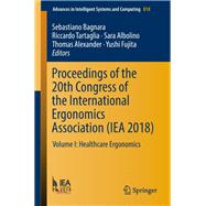 Proceedings of the 20th Congress of the International Ergonomics Association 2018