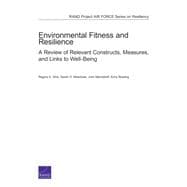 Environmental Fitness and Resilience A Review of Relevant Constructs, Measures, and Links to Well-Being