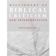 Dictionary of Biblical Criticism And Interpretation,9780415201001