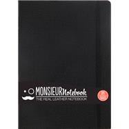 Monsieur Notebook Black Leather Ruled Large