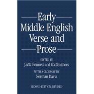 Early Middle English Verse and Prose