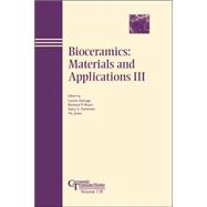 Bioceramics Materials and Applications III