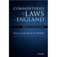 The Oxford Edition of Blackstone's Commentaries on the Laws of England: Book I, II, III, and IV Pack
