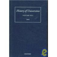 History of Universities Volume XX/1: 2005