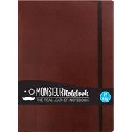 Monsieur Notebook Brown Leather Plain Large