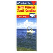 American Map North Carolina & South Carolina State Map,9780841691049