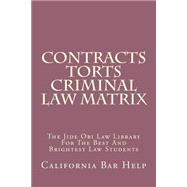 Contracts Torts Criminal Law Matrix
