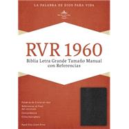 RVR 1960 Biblia Letra Grande Tamaño Manual con Referencias, negro imitación piel