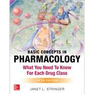 Basic Concepts in Pharmacology: What You Need to Know for Each Drug Class, Fifth Edition book cover, ISBN 9781259861079