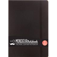 Monsieur Notebook Black Leather Ruled Medium