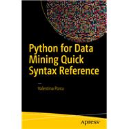 Python for Data Mining Quick Syntax Reference