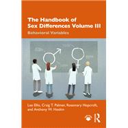 The Handbook of Sex Differences Volume III Behavioral Variables