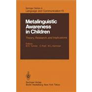 Metalinguistic Awareness in Children