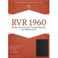 RVR 1960 Biblia Letra Grande Tamaño Manual con Referencias, negro piel fabricada con índice