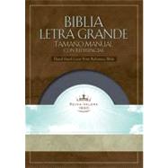 RVR 1960 Biblia Letra Grande Tamaño Manual con Referencias, gris oscuro símil piel